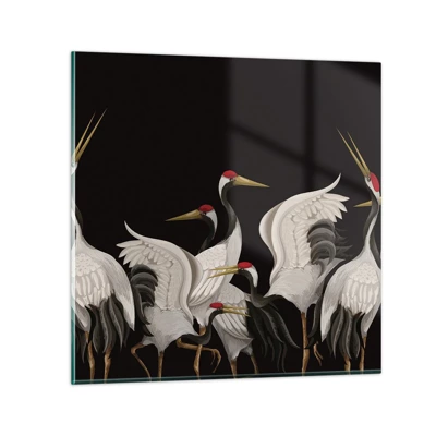 Glass picture - Bird Affairs - 30x30 cm