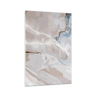 Glass picture - Blue Meanders under White - 70x100 cm