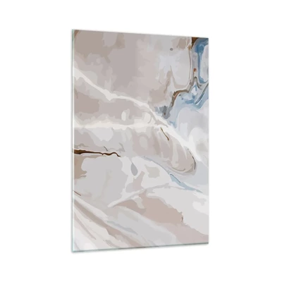 Glass picture - Blue Meanders under White - 80x120 cm