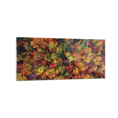 Glass picture - Bouquet of Autumn Flowers - 120x50 cm