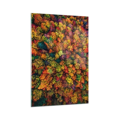 Glass picture - Bouquet of Autumn Flowers - 70x100 cm