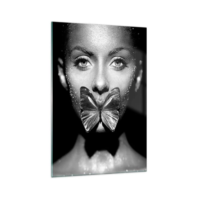 Glass picture - Butterfly Kiss - 70x100 cm