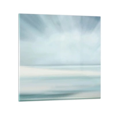 Glass picture - Calm up to the Horizon - 30x30 cm