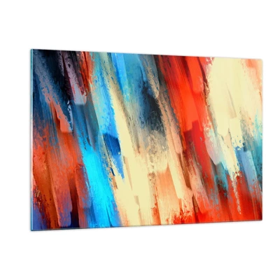 Glass picture - Cascade of Colours - 120x80 cm