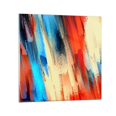 Glass picture - Cascade of Colours - 40x40 cm