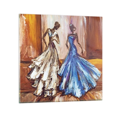 Glass picture - Charming Duo - 30x30 cm