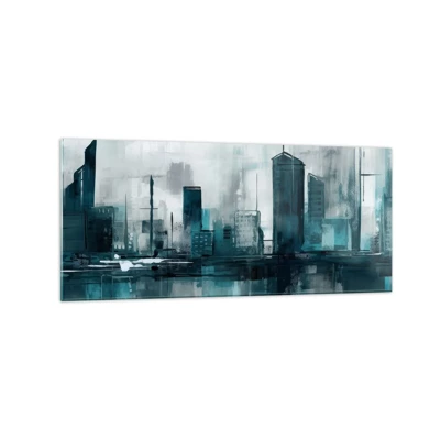 Glass picture - City in the Colour of Rain - 120x50 cm