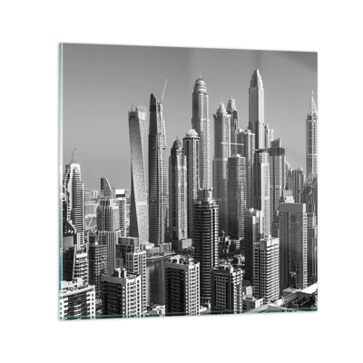 Glass picture - City over a Desert - 30x30 cm