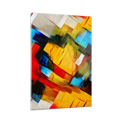 Glass picture - Colourful Quilt - 50x70 cm