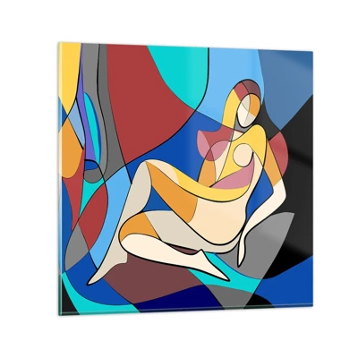 Glass picture - Cubist Nude - 50x50 cm
