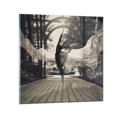 Glass picture - Dance of the Garden Spirit - 40x40 cm