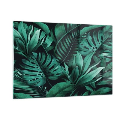 Glass picture - Depth of Tropical Green - 120x80 cm