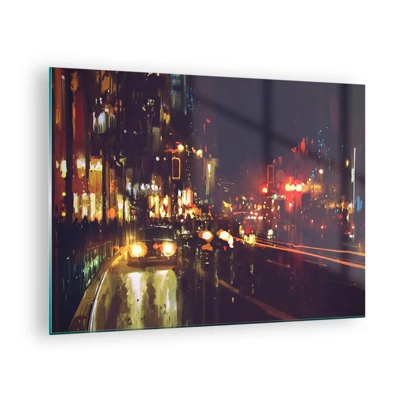 Glass picture - Drowned in City Lights - 70x50 cm