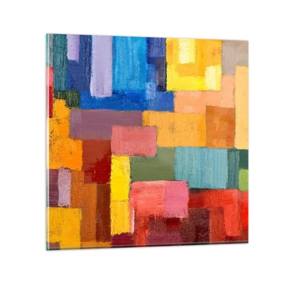 Glass picture - Each Different, All Colourful - 30x30 cm