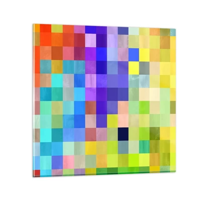 Glass picture - Each Different, All Equal - 70x70 cm