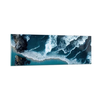 Glass picture - Envelopped by Waves - 90x30 cm