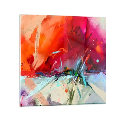 Glass picture - Explosion of Lights and Colours - 50x50 cm