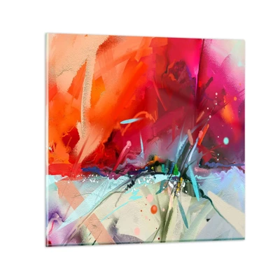 Glass picture - Explosion of Lights and Colours - 60x60 cm