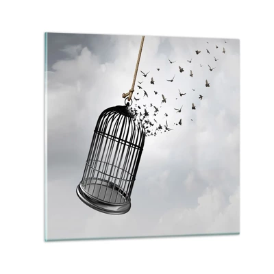 Glass picture - Faith…Hope…Freedom! - 30x30 cm