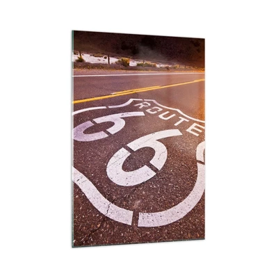 Glass picture - Famous Route 66 - 70x100 cm