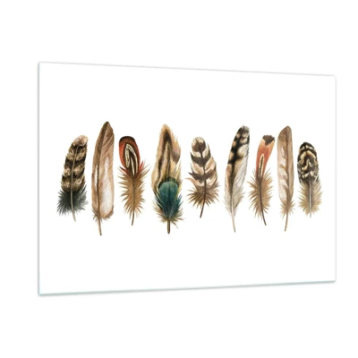 Glass picture - Feather Variation - 120x80 cm