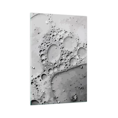 Glass picture - Foamy Footprint - 70x100 cm