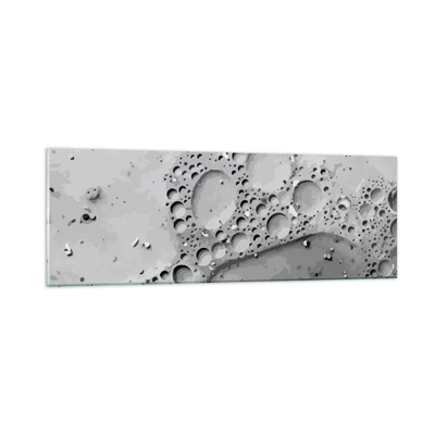 Glass picture - Foamy Footprint - 90x30 cm