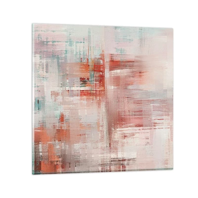 Glass picture - Foggy but Pink - 60x60 cm