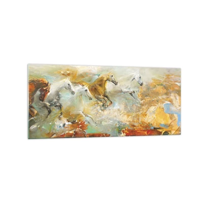 Glass picture - Gallopping through the World - 120x50 cm