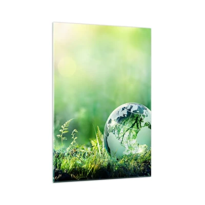 Glass picture - Green Planet - 70x100 cm