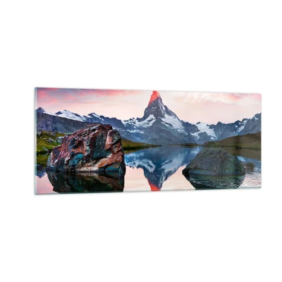 Glass picture - Heart of the Mountains Is Hot - 100x40 cm