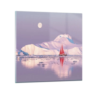 Glass picture - Heat of the Sail, Cold of the Ice - 30x30 cm