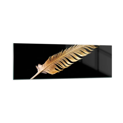 Glass picture - High-Class Feather - 160x50 cm