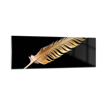 Glass picture - High-Class Feather - 90x30 cm