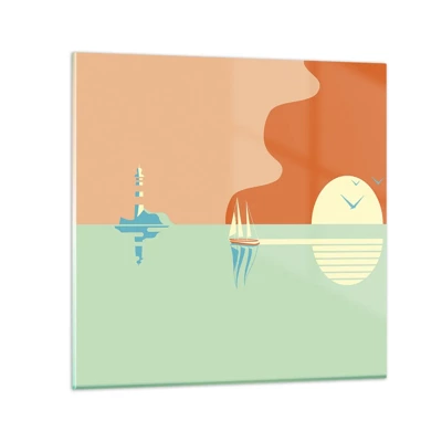 Glass picture - Ideal Sea Landscape - 30x30 cm