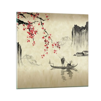 Glass picture - In Cherry Blossom Country - 50x50 cm