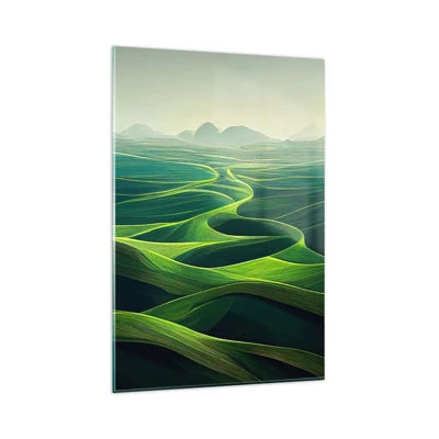 Glass picture - In Green Valleys - 80x120 cm