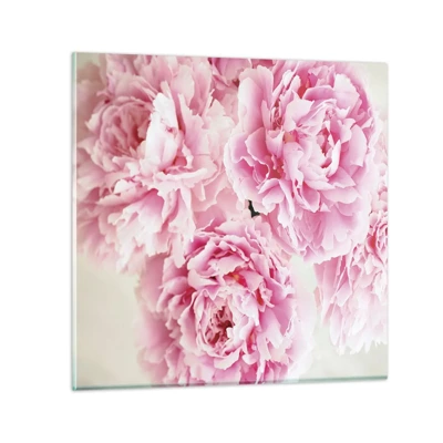 Glass picture - In Pink  Splendour - 60x60 cm