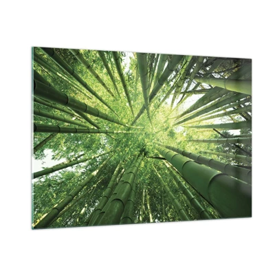Glass picture - In a Bamboo Forest - 100x70 cm