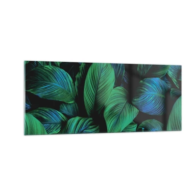 Glass picture - In a Green Crowd - 100x40 cm