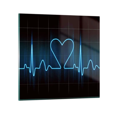 Glass picture - In a Heartbeat - 40x40 cm