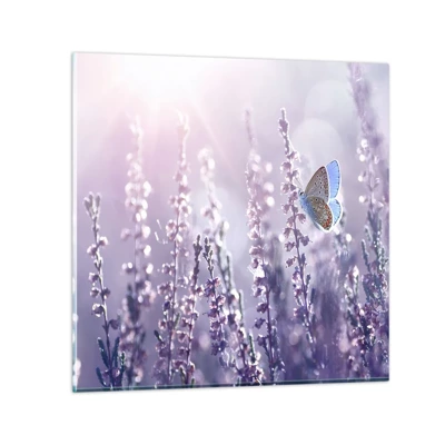 Glass picture - Kiss of a Butterfly - 40x40 cm