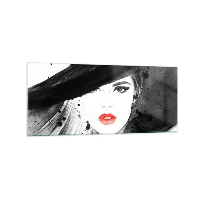 Glass picture - Lady in Black - 120x50 cm