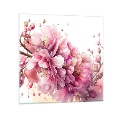 Glass picture - Land of Cherry Blossoms - 30x30 cm