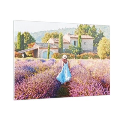 Glass picture - Lavender Girl - 100x70 cm