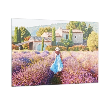 Glass picture - Lavender Girl - 120x80 cm