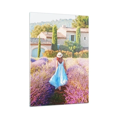 Glass picture - Lavender Girl - 50x70 cm