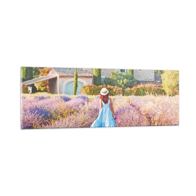 Glass picture - Lavender Girl - 90x30 cm