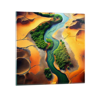 Glass picture - Life-giving River - 40x40 cm