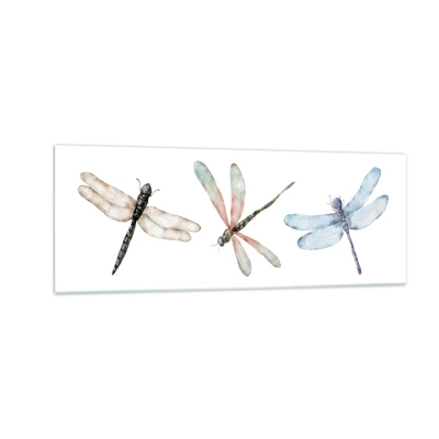 Glass picture - Lightness of Dragonflies  - 140x50 cm